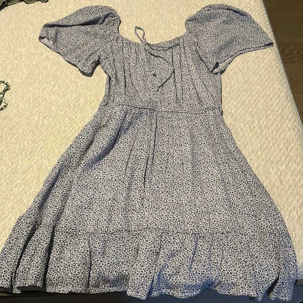 Blue mini dress